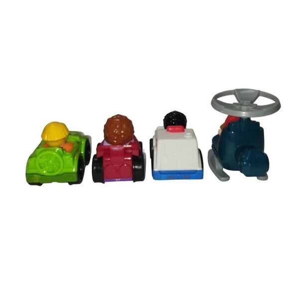 Fisher-Price Little People Wheelies Play Vehicles & Helicopter Bundle 4 pc set - Picture 5 of 5